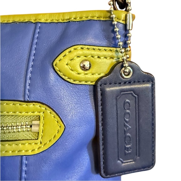 Coach Daisy Spectator Blue & Lime Leather Crossbody Bag F28940 - Picture 12 of 16